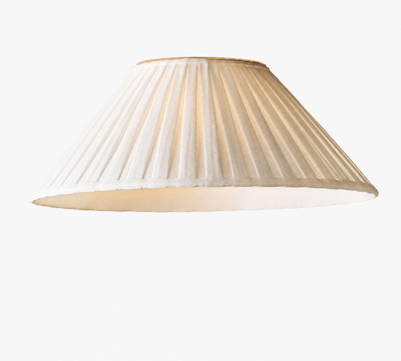 Luvora Pleated Shade Flush Mount - Fabric Round Design for Low Ceilings