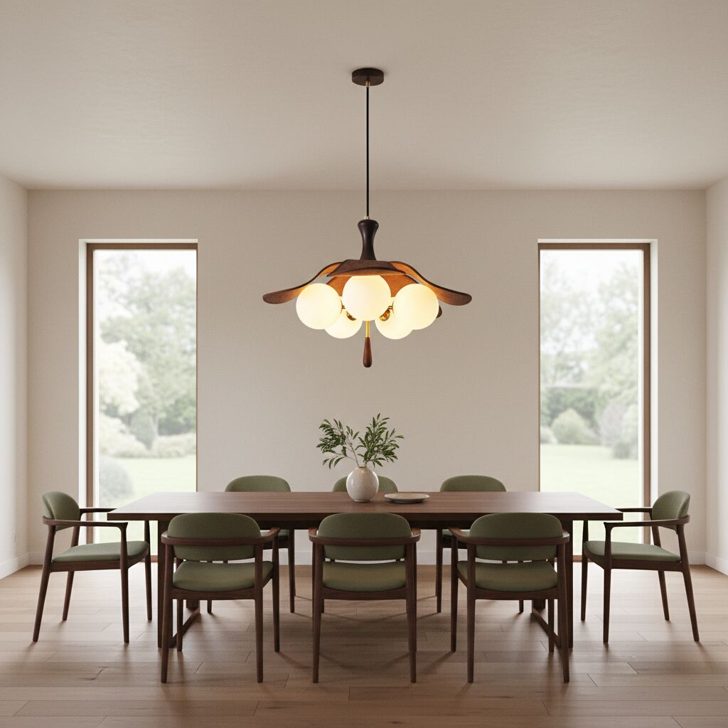 Orrise Series Sculptural Globe Cluster Pendant Lamp - Metal and Glass Pendant Light