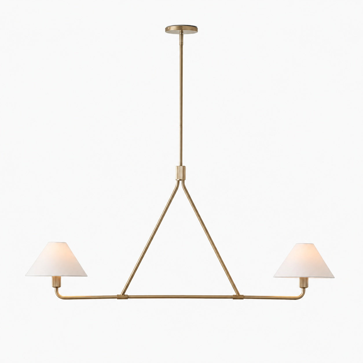 Diora Pendant Light -  Modern Metal Fixture with Linen Shades