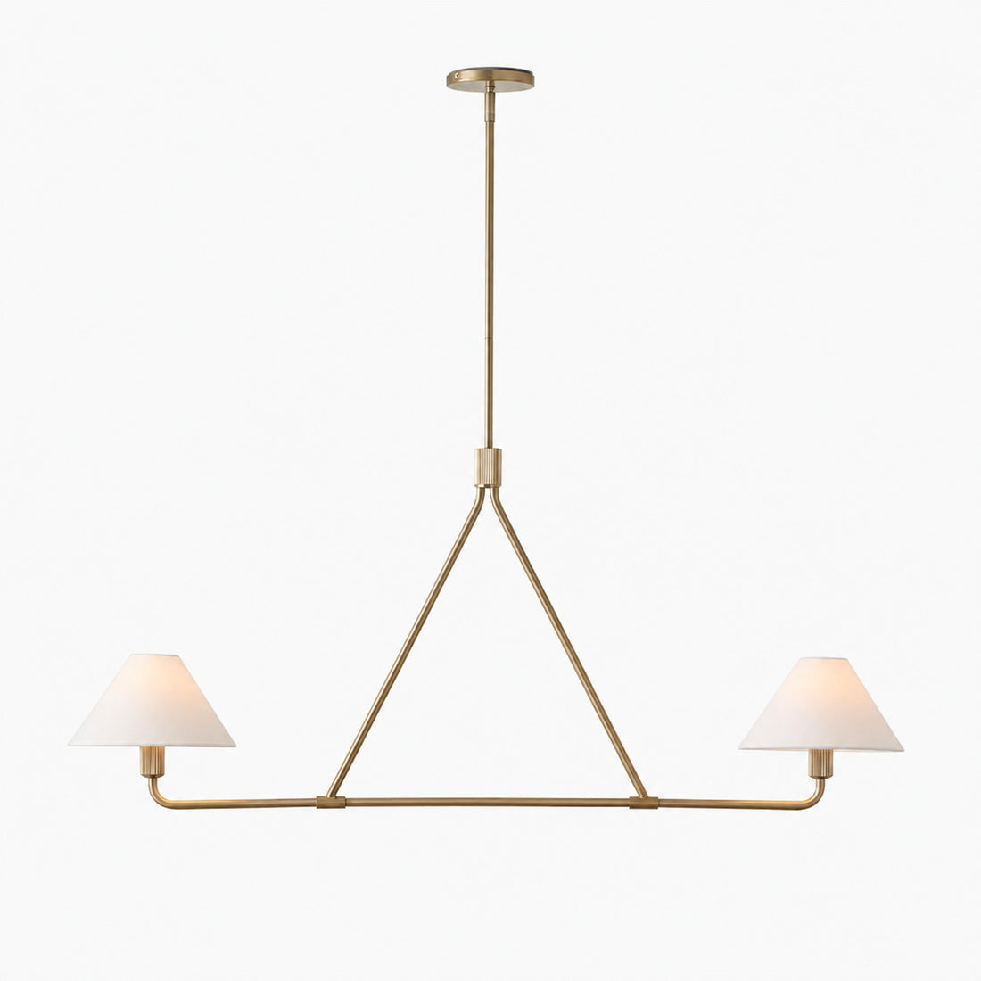 Diora Pendant Light -  Modern Metal Fixture with Linen Shades