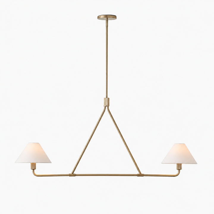Diora Pendant Light -  Modern Metal Fixture with Linen Shades