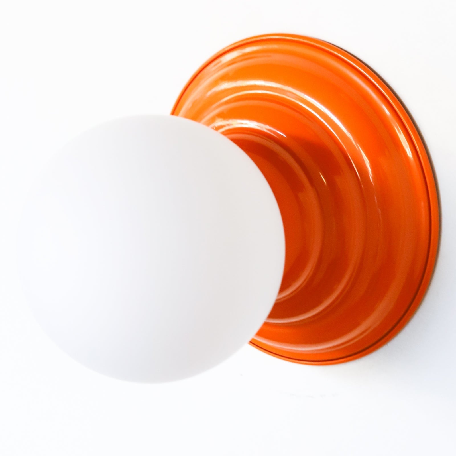 Retro Flushmount Ceiling Light or Wall Sconce - Minimalist Glass Globe