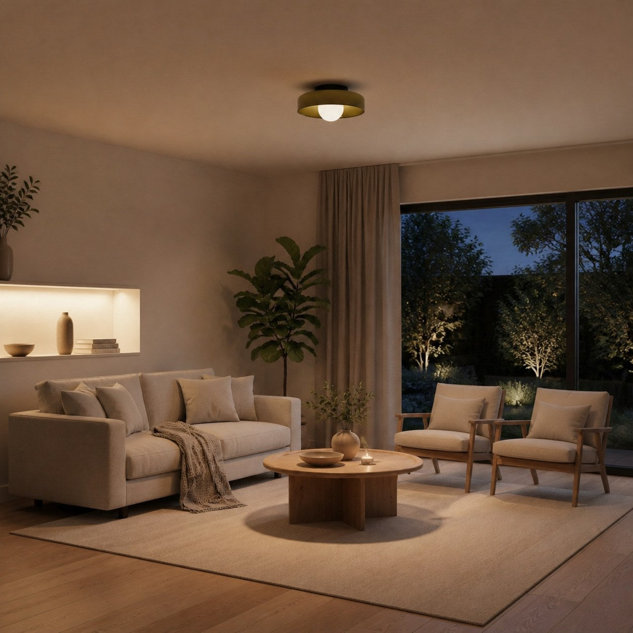 Glasenti Halo Disc Orb Ceiling Lamp Wall Lamp – Modern Sculptural Lighting for Living Spaces N33