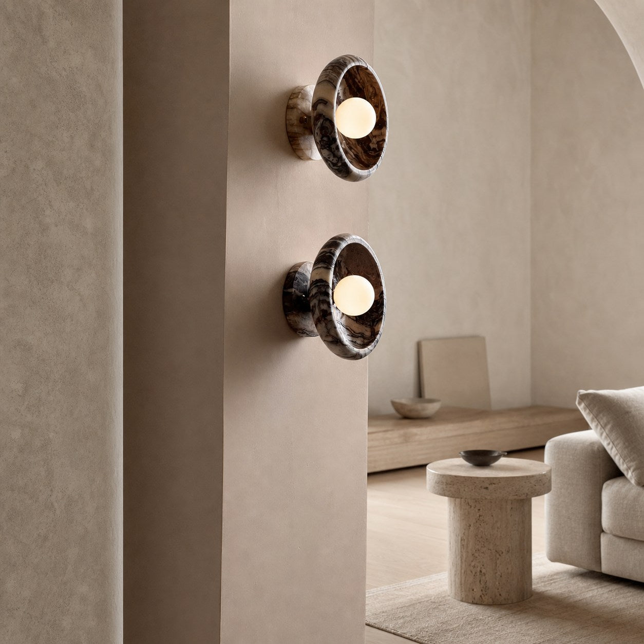 Piedra Marble Wall Lamp