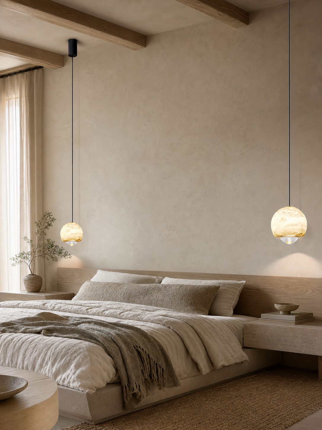 Ferox Alabaster Pendant Light