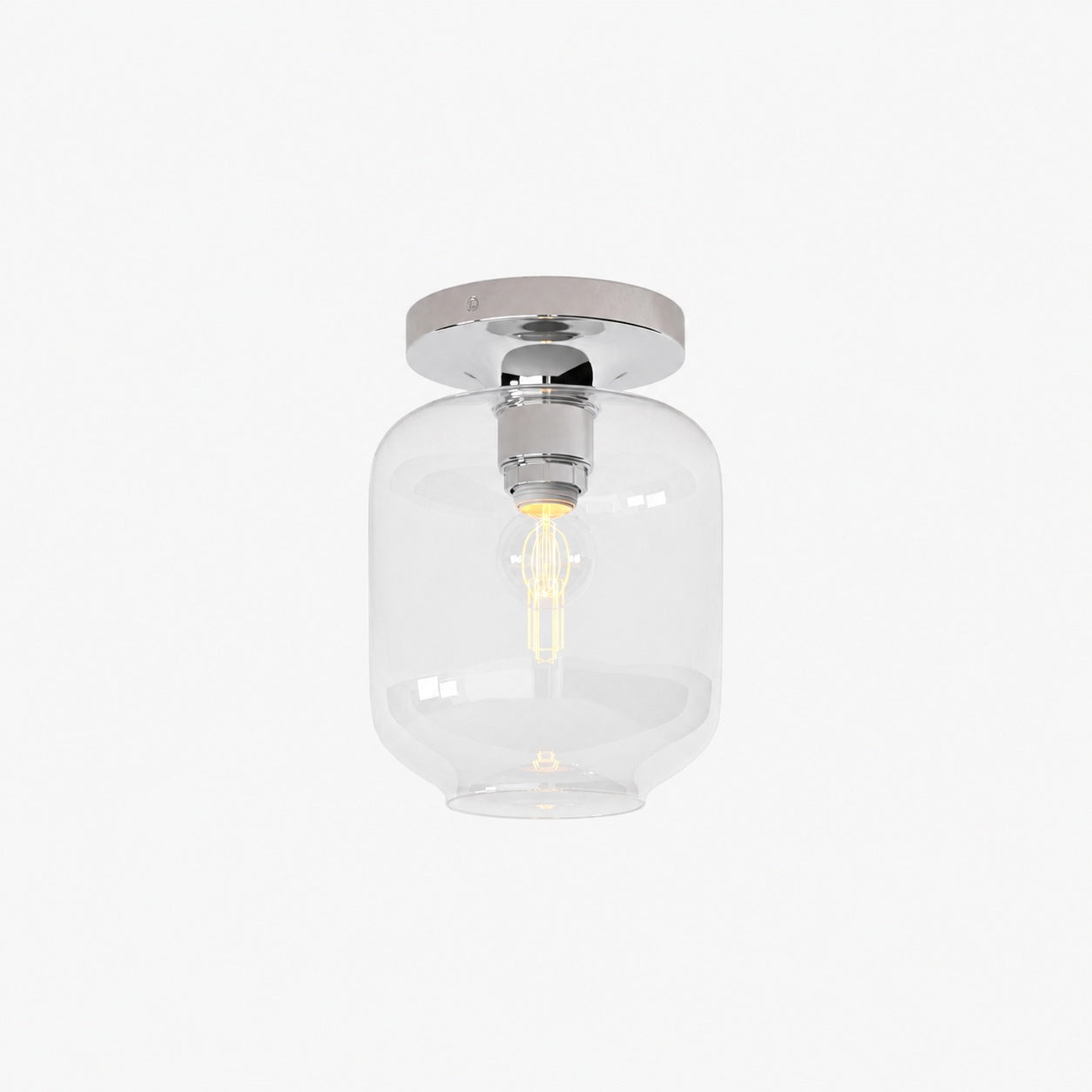 Lumivelle Sculptural Flush Mount Light – Modern Glass Ceiling Lamp