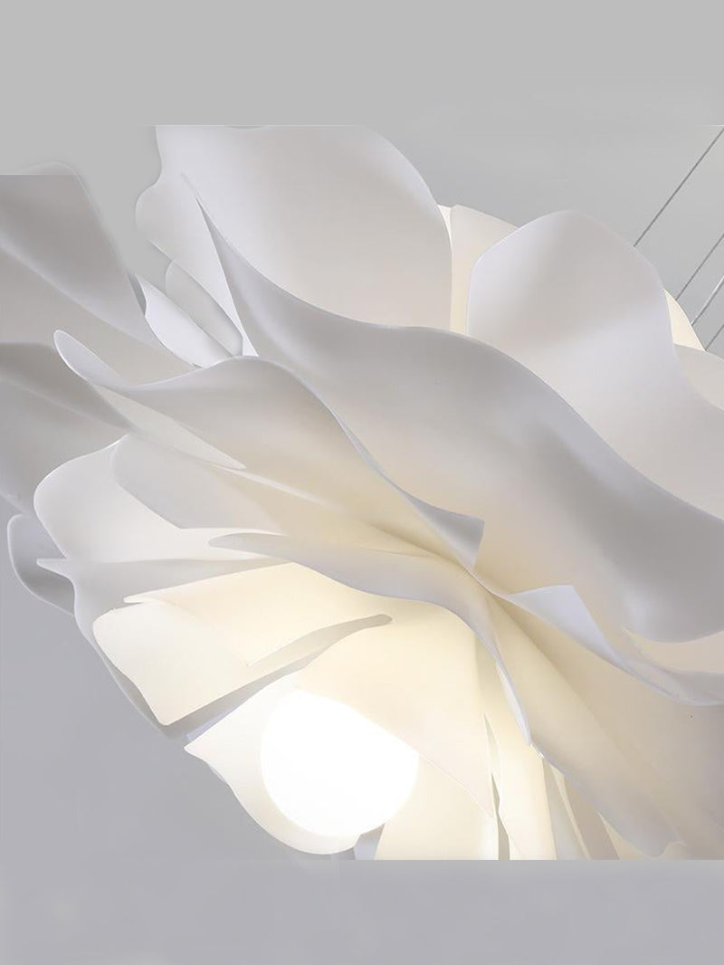 Nordic White Lotus Flower Pendant Light