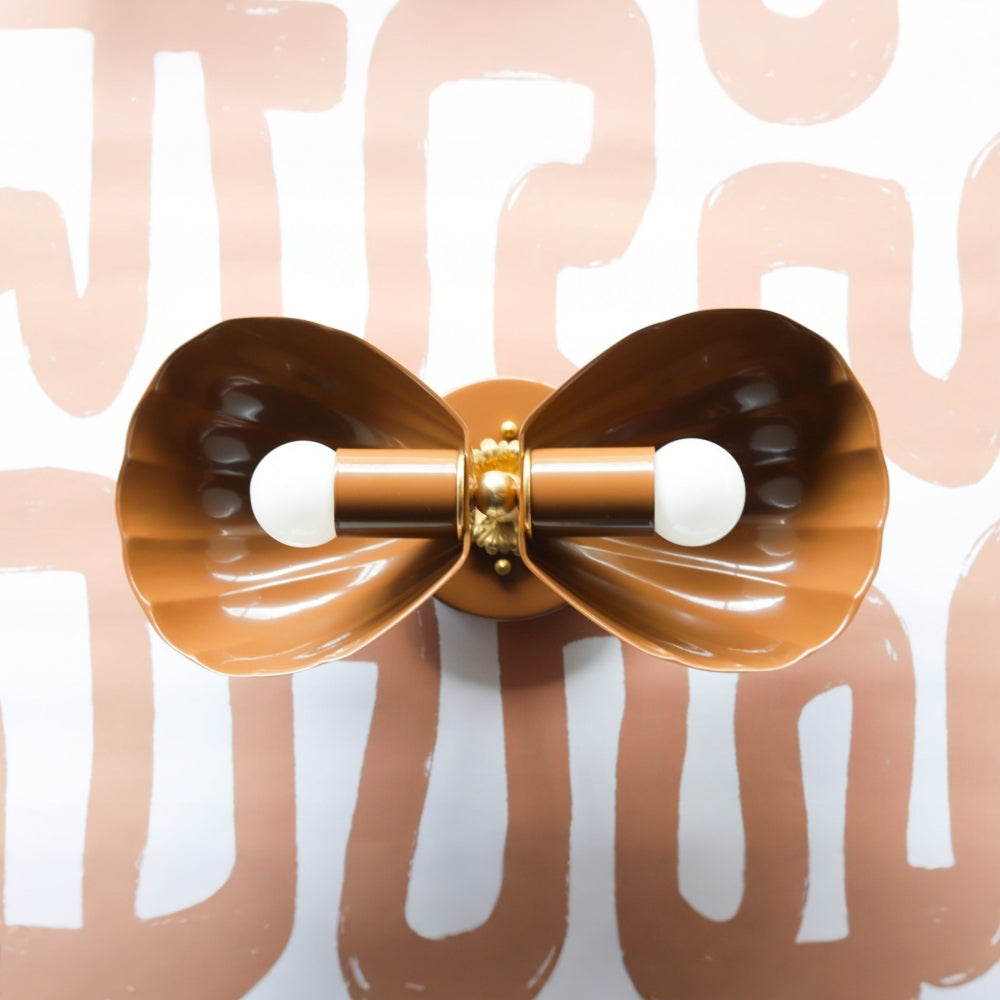 Coastal Shell Wall Light - Double Sconce with Steel and Brass Finish