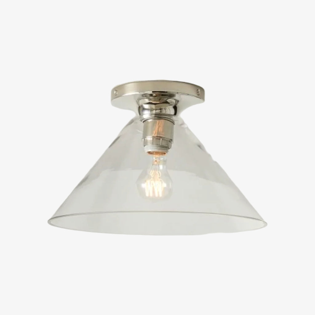 Conica Cone Flush Mount – Glass Ceiling Light for Modern Spaces