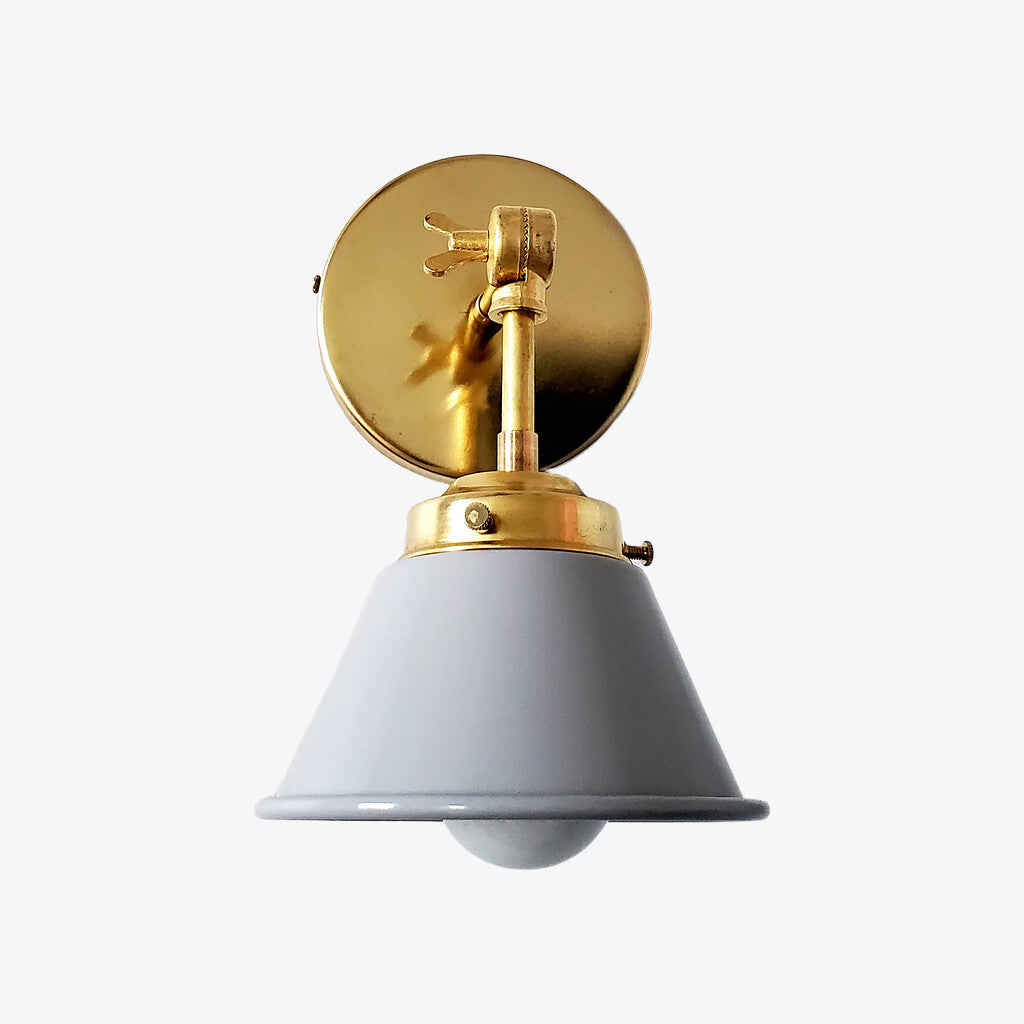 Modern Cone With Elegant Swivel Mechanism Brass Wall Lamp