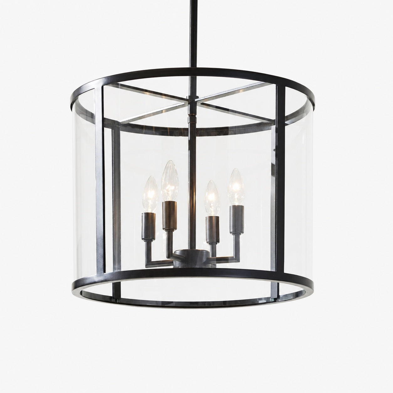 Ferrix Modern Outdoor Lantern Iron Pendant Lamp - Industial Glass Lighting Design