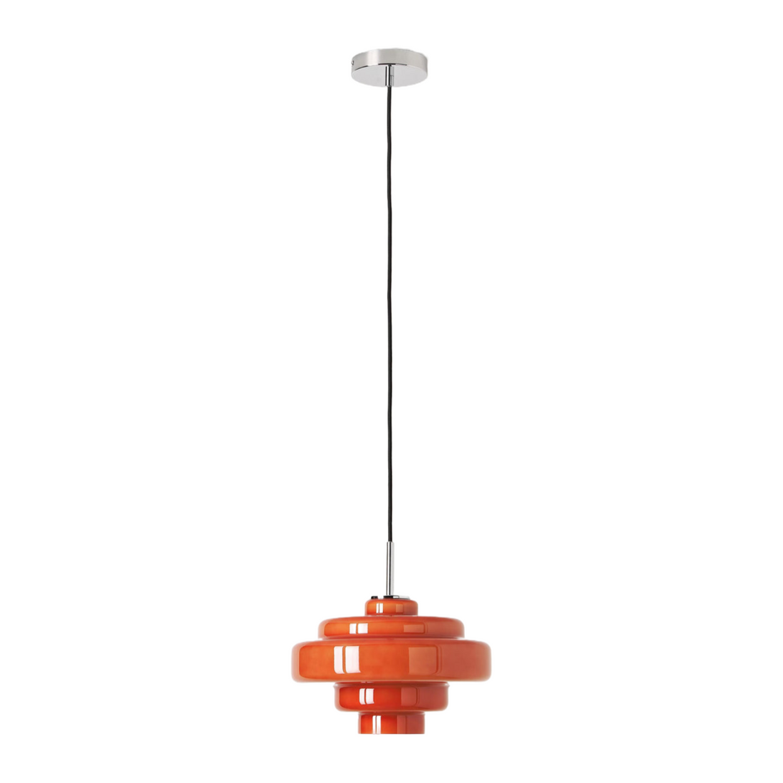 Koloro Elegant Retro Glass Pendant Light – Adjustable Length for Living Room & Hallway