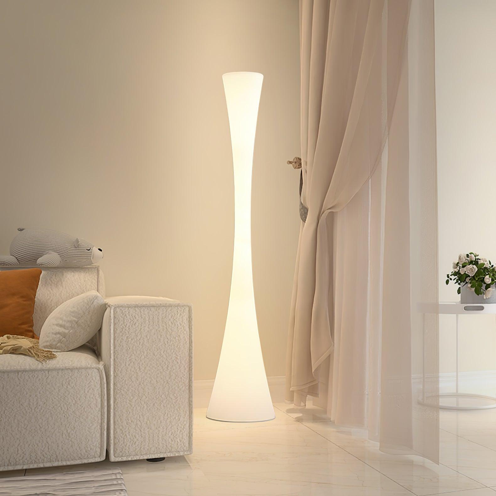 Romantic Simple White Column Floor Lamp
