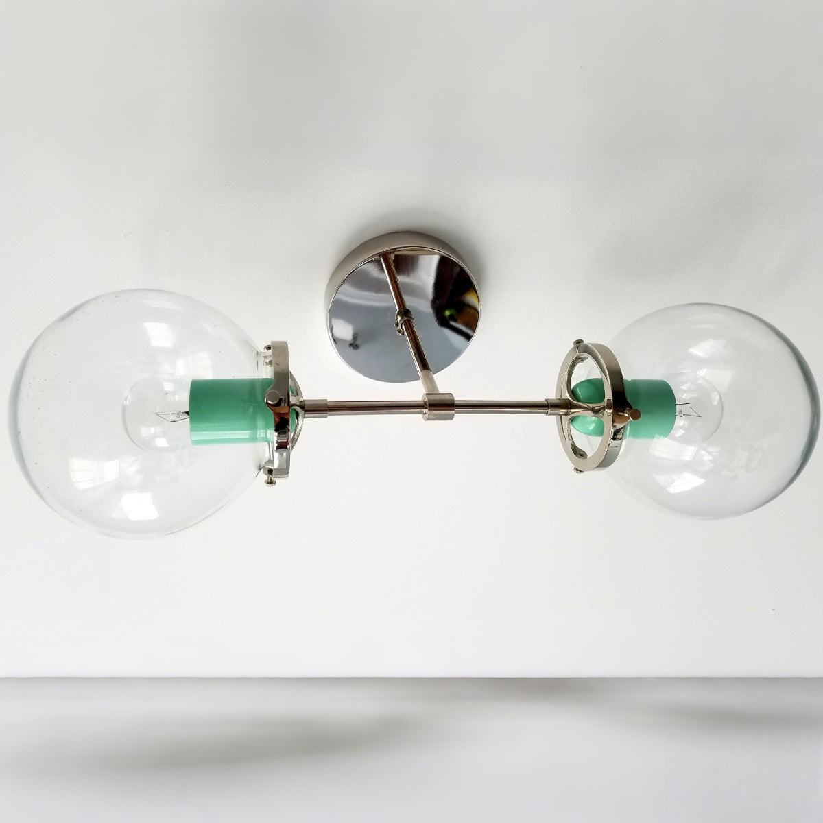 Color Pop Design Double Wall Light Fixture With Modern Metal Finish