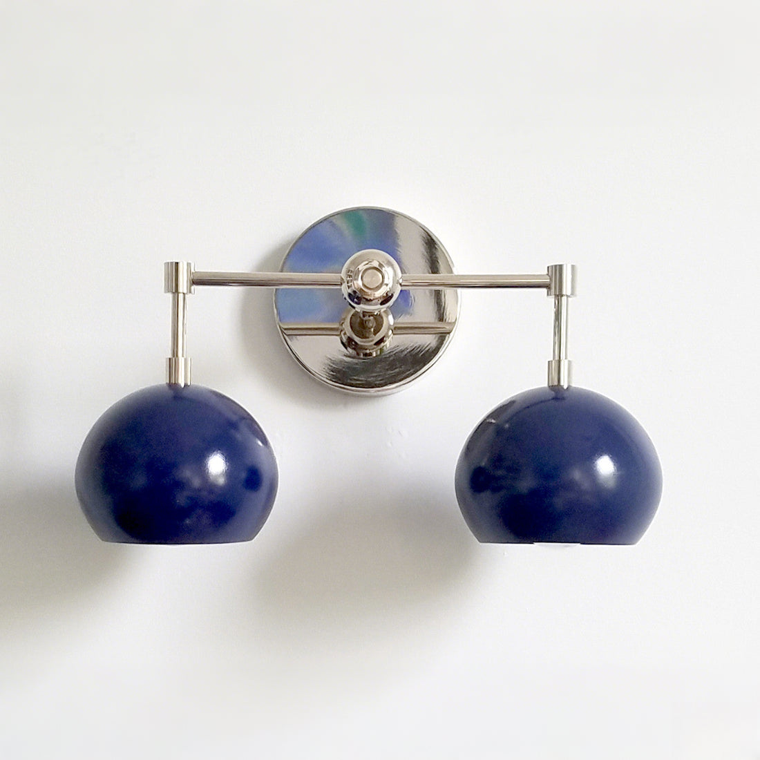 Navy Loa Wall Light - Double Ball Bath Vanity Mirror Wall Sconce