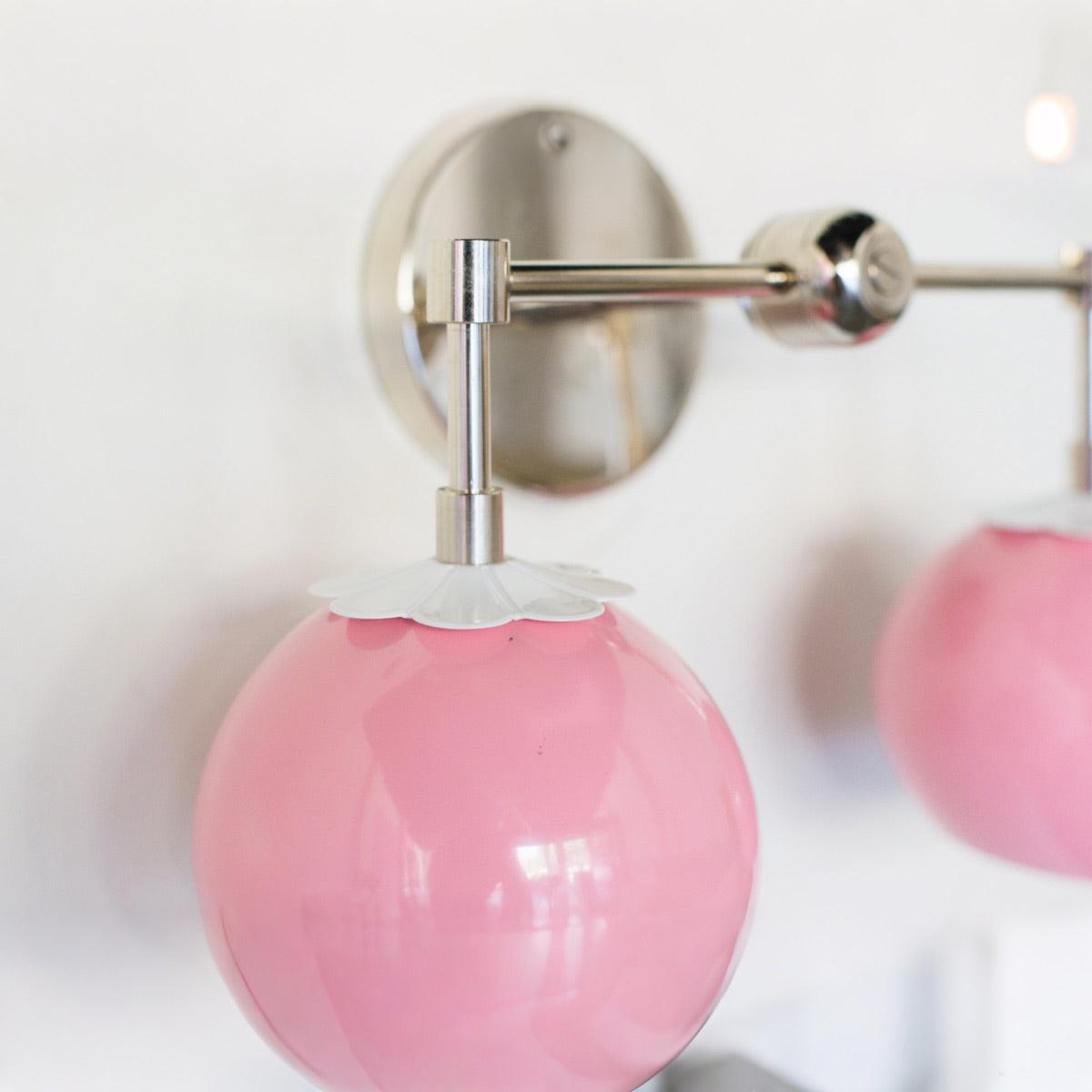 Daisy Wall Sconce - Double Globe Bubble Metal Multicolor Bath Light