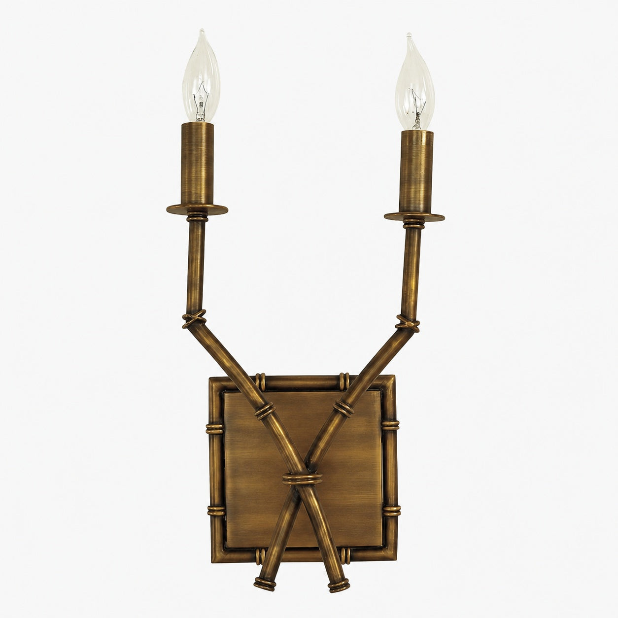 Double Arm Bamboo Sconce