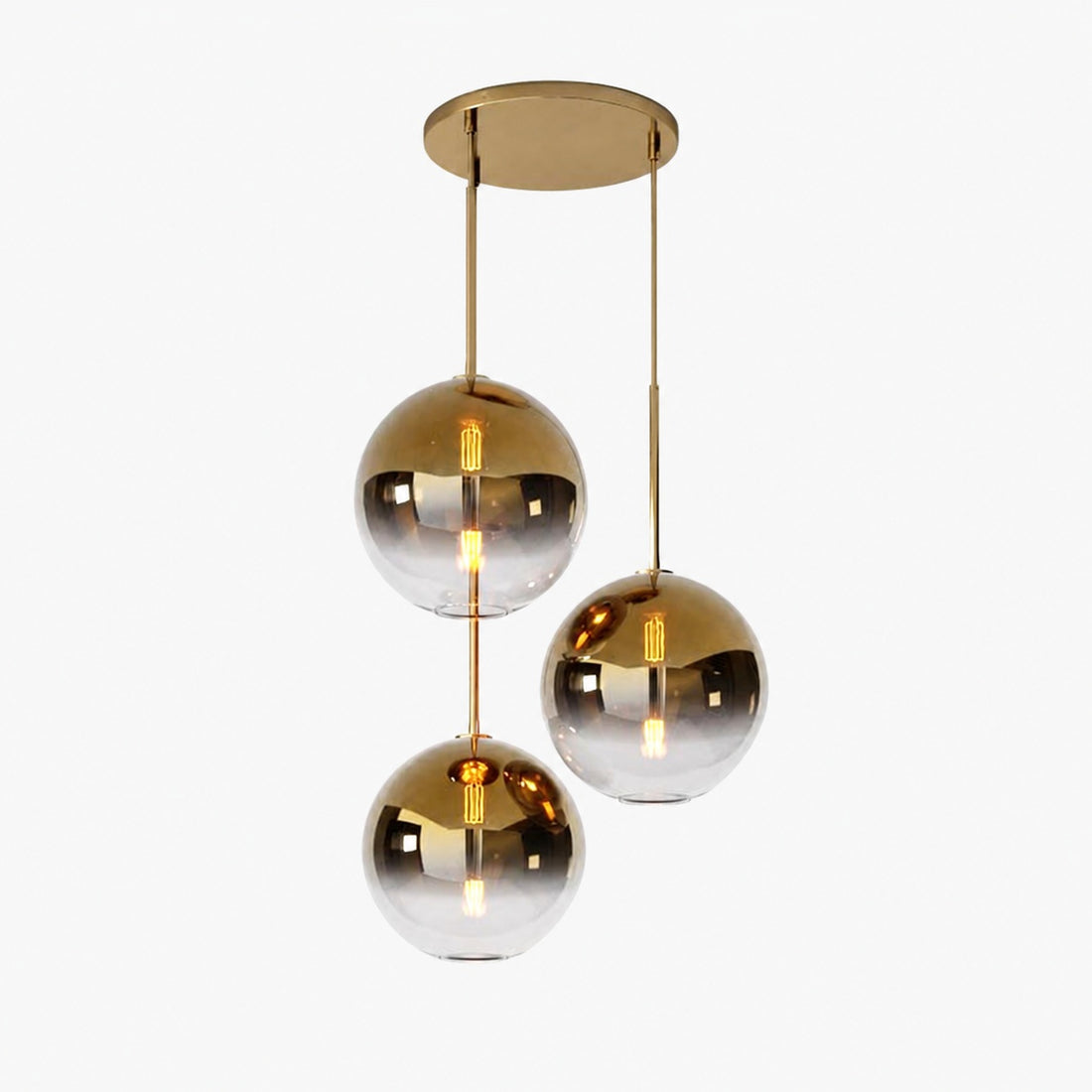 Selvion Minimalist Crystal Chandelier - Handcrafted Glass Sculptural Lighting Fixture