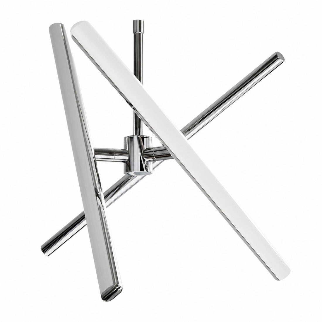 Voro Minimalist Chrome Light Rods - LED Semi-Flush Mount Ceiling Light