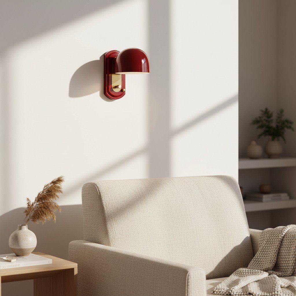 Livessa Modern Wall Lamp - Sculptural Glass Shade Wall Light for Bedroom or Living Room