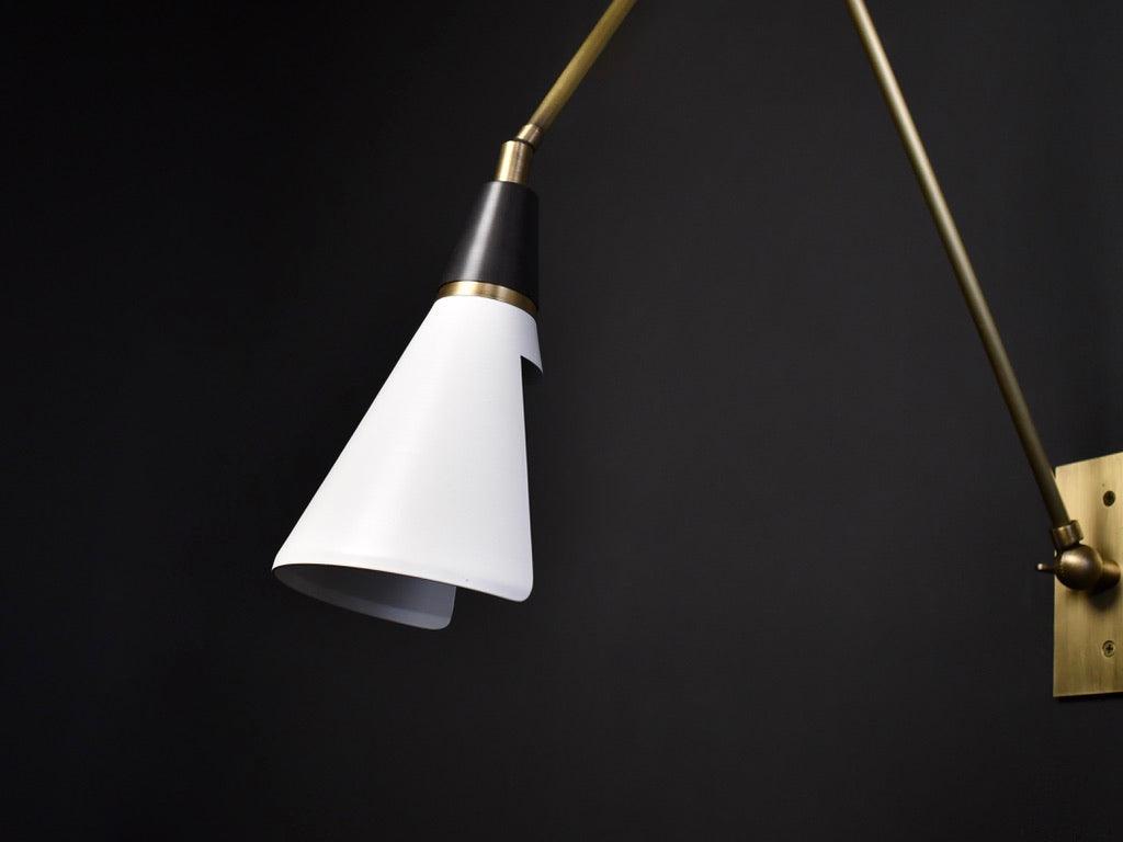 Vintage Metal Adjustable Swing Arm Wall Lamp