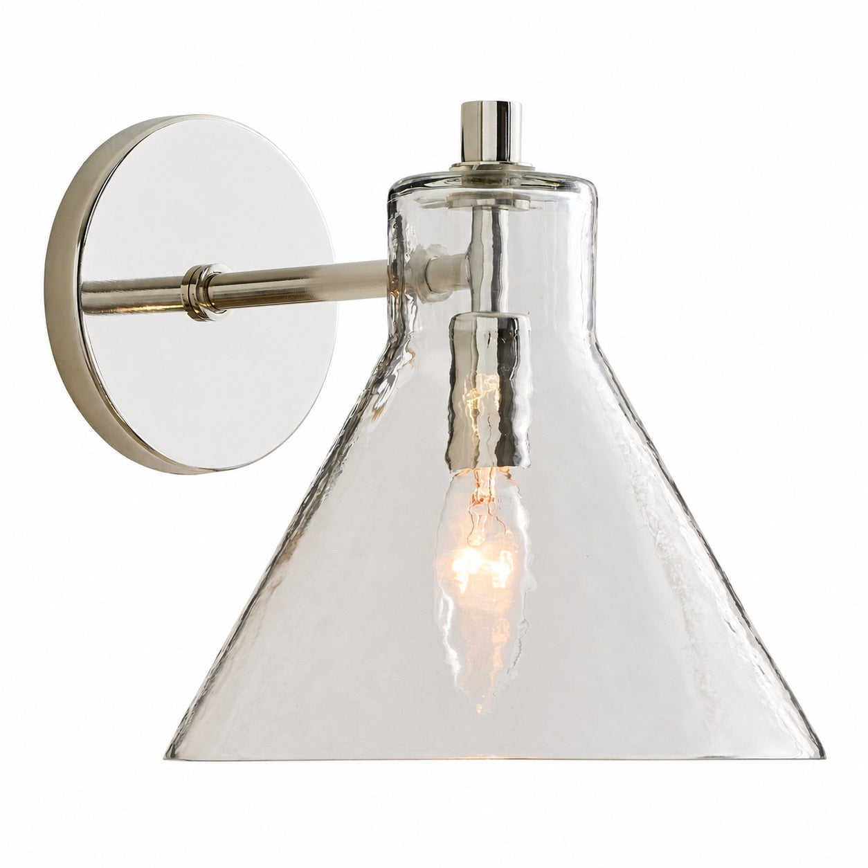 Glavira Recycled Glass Double Sconce - Indoor Brass Wall Lighting