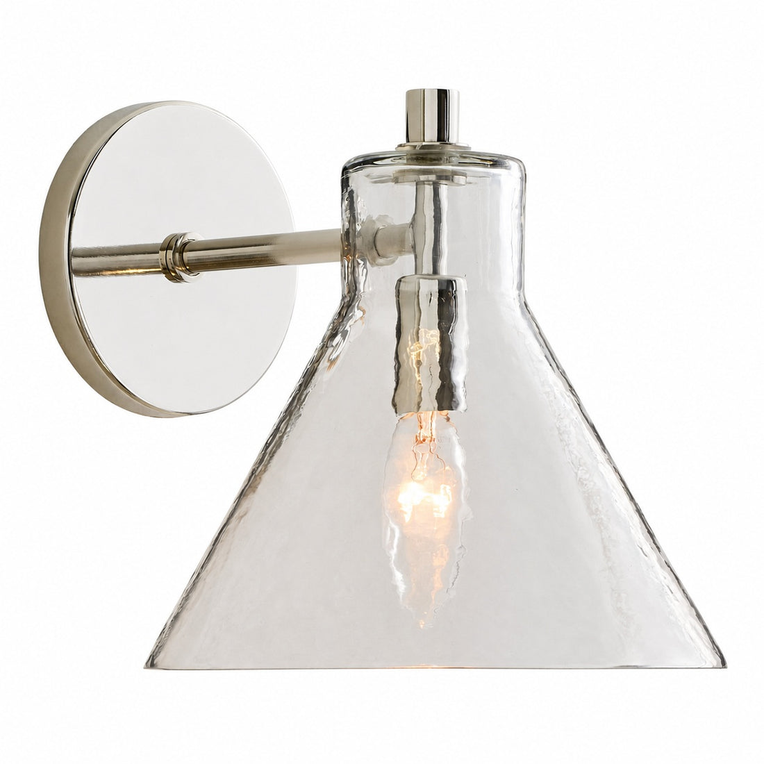 Glavira Recycled Glass Double Sconce - Indoor Brass Wall Lighting