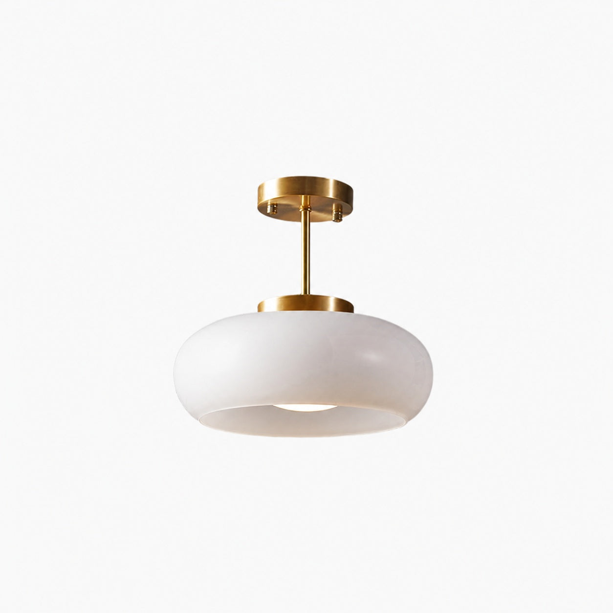 Bauvia Modern Round Glass Ceiling Lamp Clean Bauhaus Look Comfortable Ambient Lighting N63