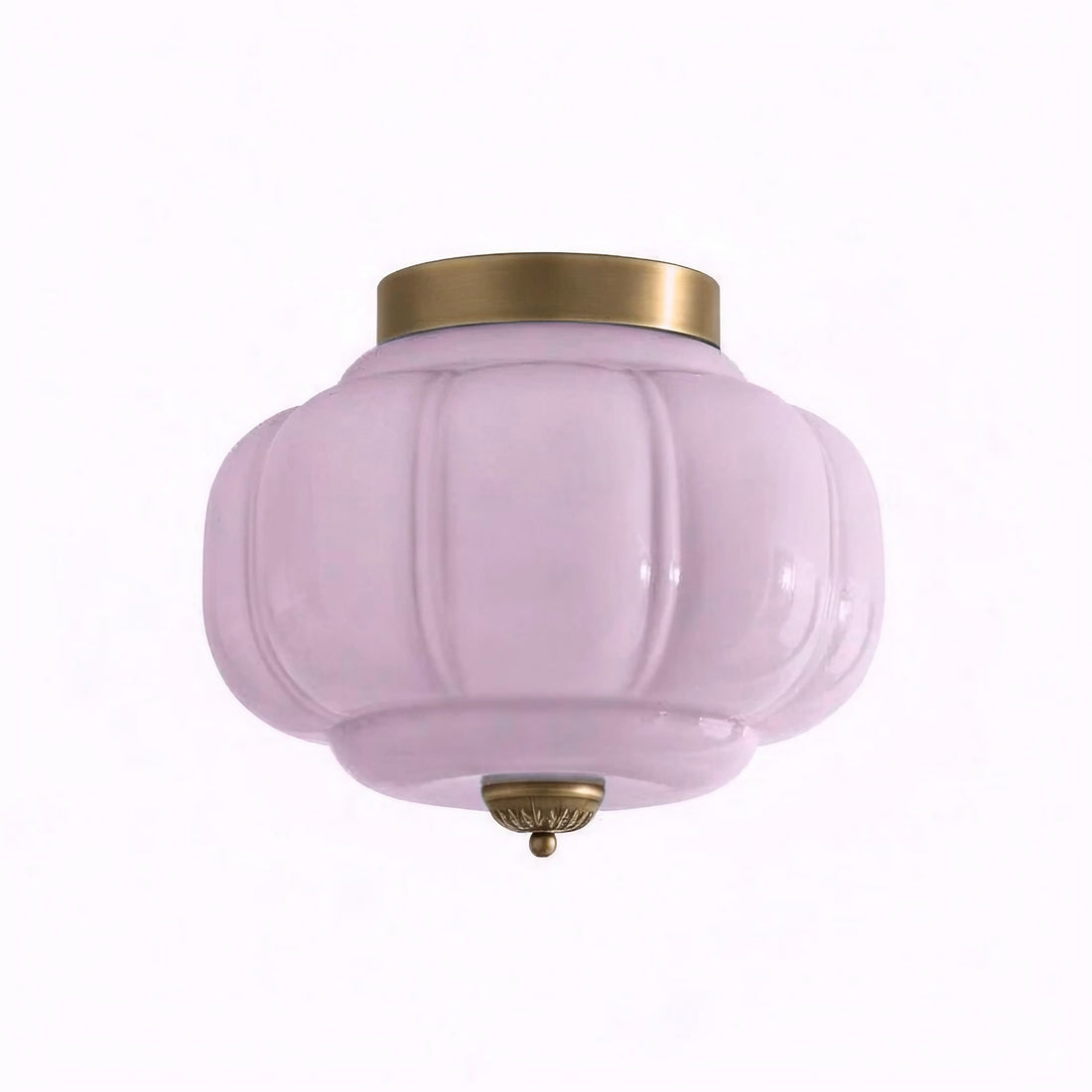 Vintage Eloise Milk Glass Flush Mount Ceiling Light - Vintage Charm Soft Glow