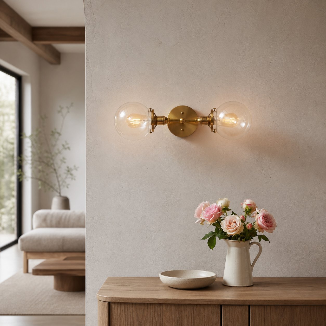 Lumio Globe Industrial Vanity Lighting- Modern Double Globe Wall Light