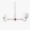 Glorica Glass Brass Chandelier Lighting - Contemporary Glass Multi-Light Hanging Fixture