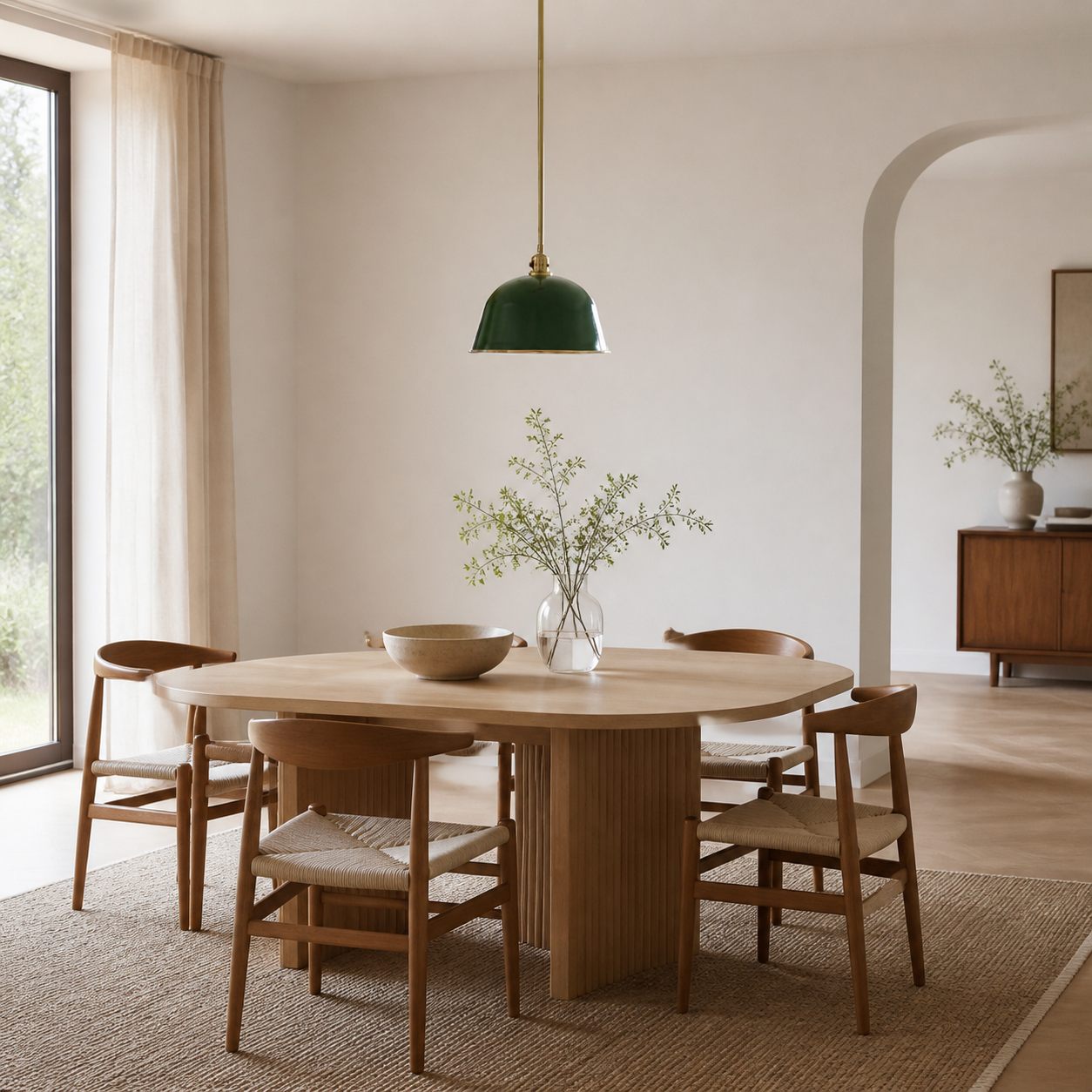 Forvara Classic Bell Pendant Light Industrial Pole Pendant Fixture for Dining Room