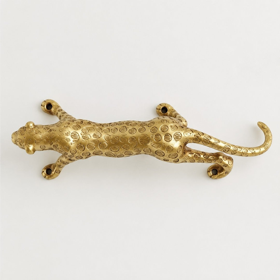 Leopard B brass cabinet handle alternate angle