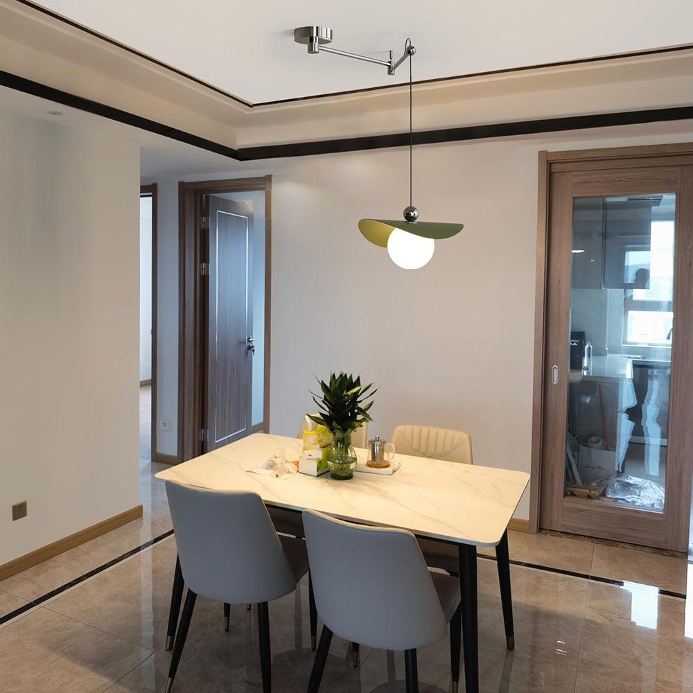 Simple Adjustable Metal Swing Arm Pendant Lamp