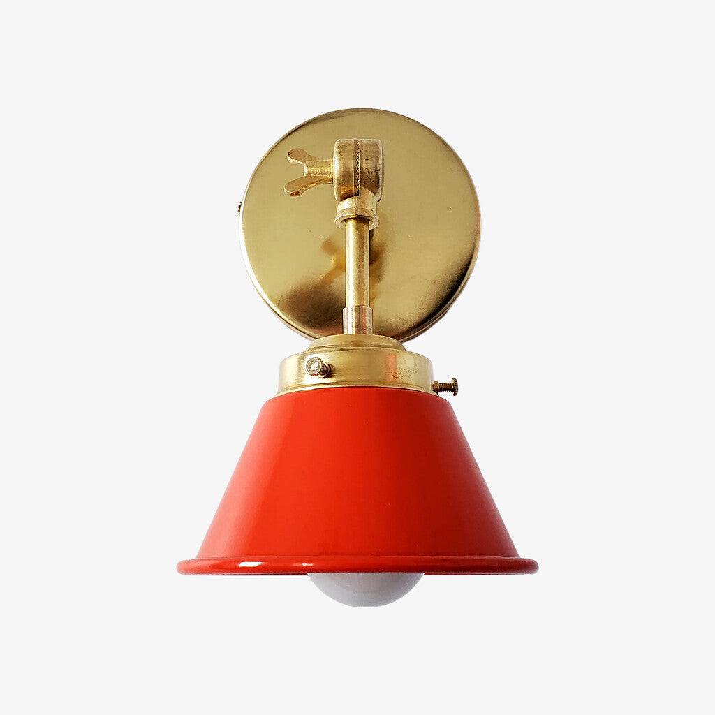 Modern Cone With Elegant Swivel Mechanism Brass Wall Lamp