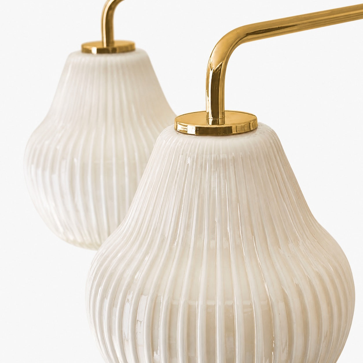 Rivrona 5-Light Chandelier for Entryway - Ribbed Glass Modern Lighting