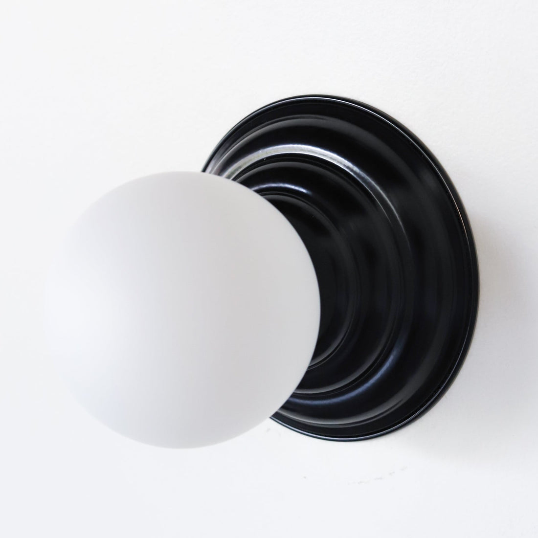 Retro Flushmount Ceiling Light or Wall Sconce - Minimalist Glass Globe