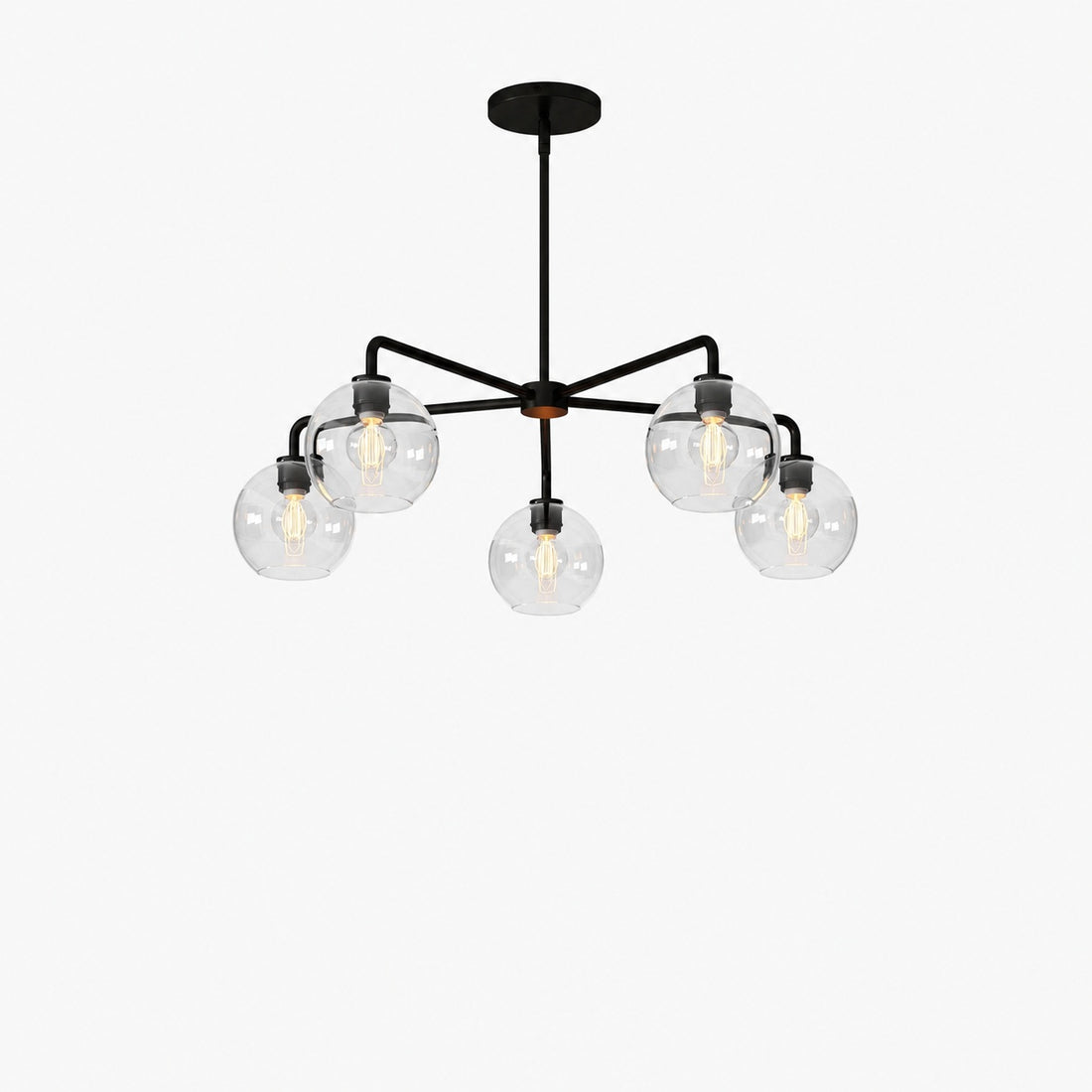 Selvion Elegant 5-Light Globe Chandelier – Modern Glass Pendant Lighting Fixture
