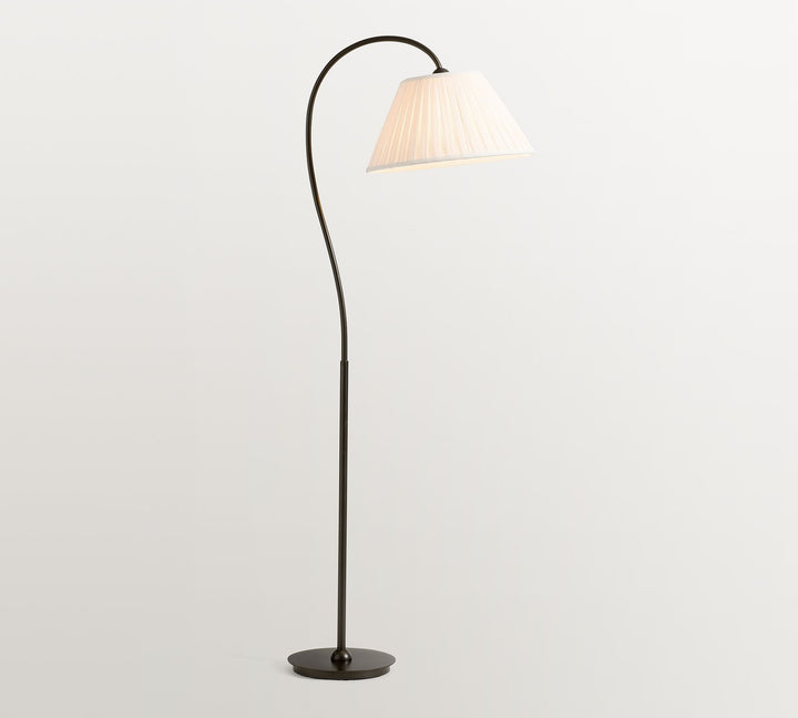 Luvora Pleated Shade Floor Lamp - Adjustable Linen Light in Farmhouse Style
