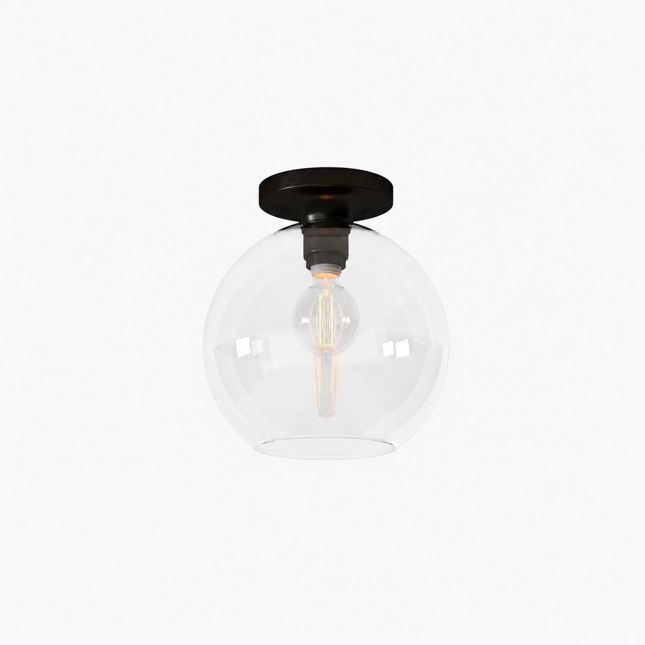 Selvion Modern Globe Pendant Light - Damp-Rated Bathroom Lighting - Luxe Glass Shade