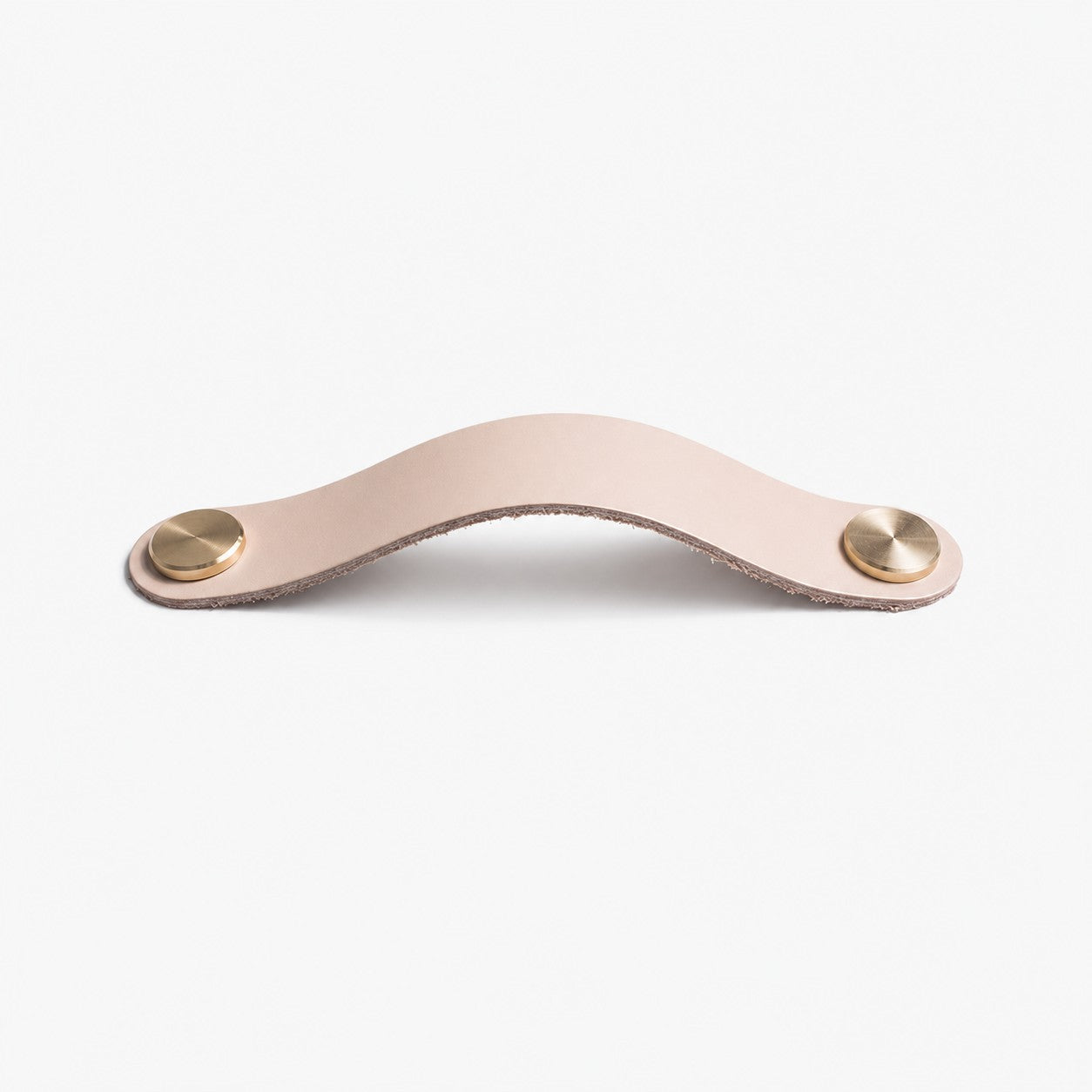 Cowhide Leather Brass Cabinet Pull Handle