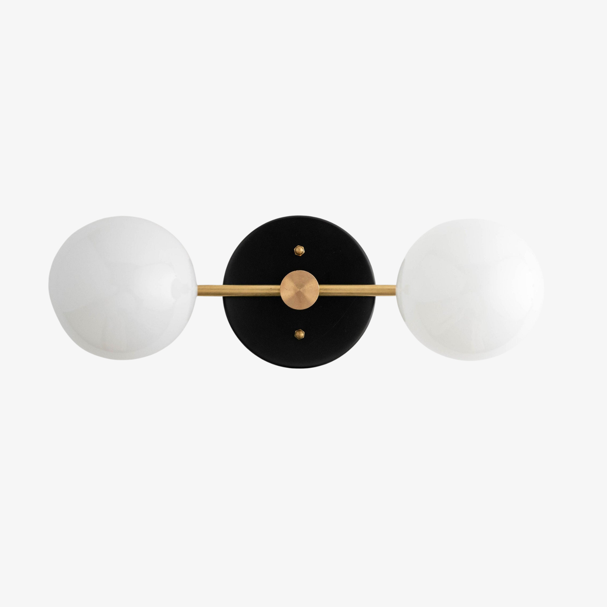 Glorica Glass Vanity Light - Modern Brass Wall Sconce for Bathroom Style