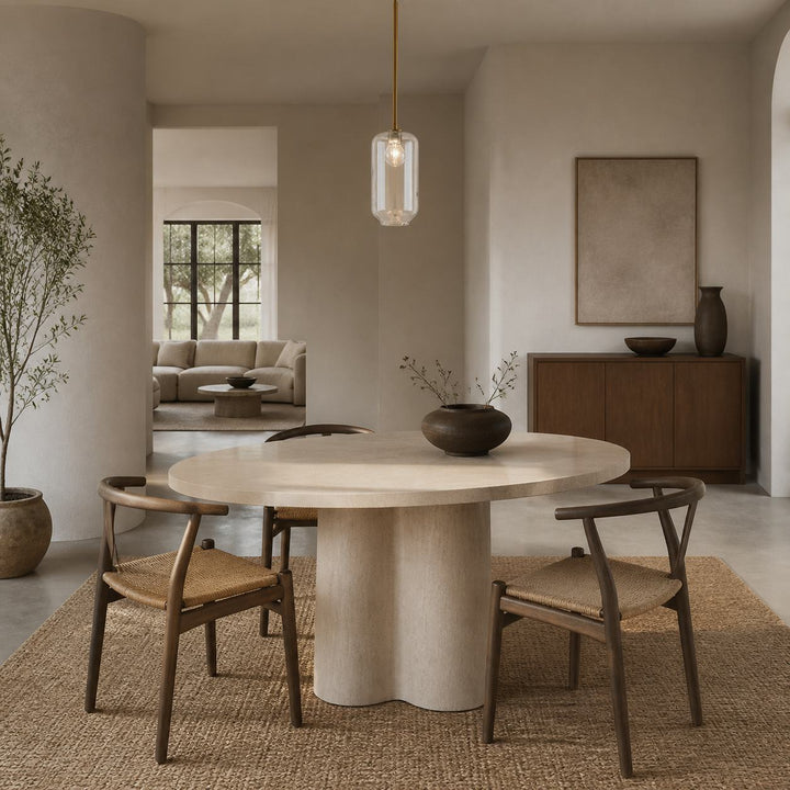 Lumivelle Pebble Pendant Light - Adjustable Glass Shade - Modern Lighting
