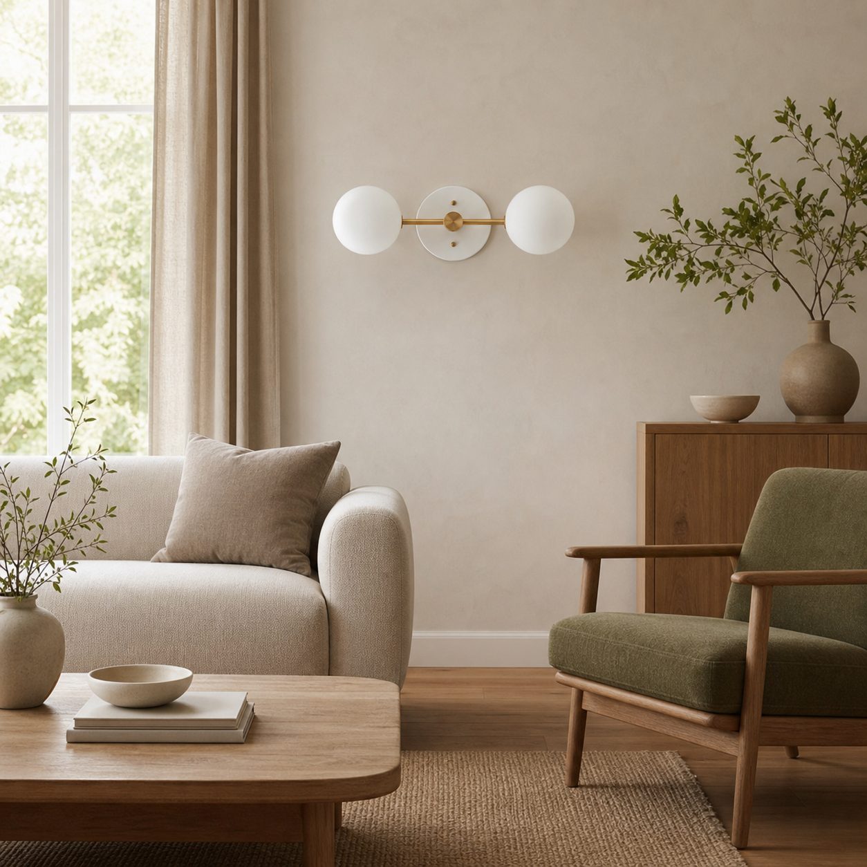 Glorica Glass Vanity Light - Modern Brass Wall Sconce for Bathroom Style