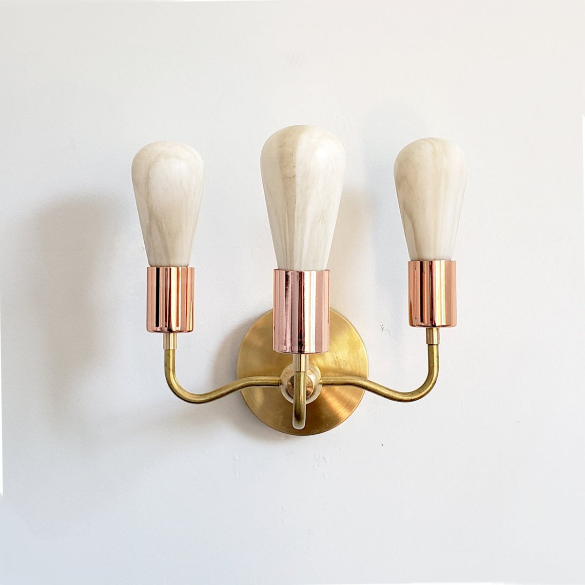 Vintage Style Elegant Three - Arm Metal Wall Sconce