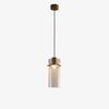 Style B pendant with clear crackle glass shade