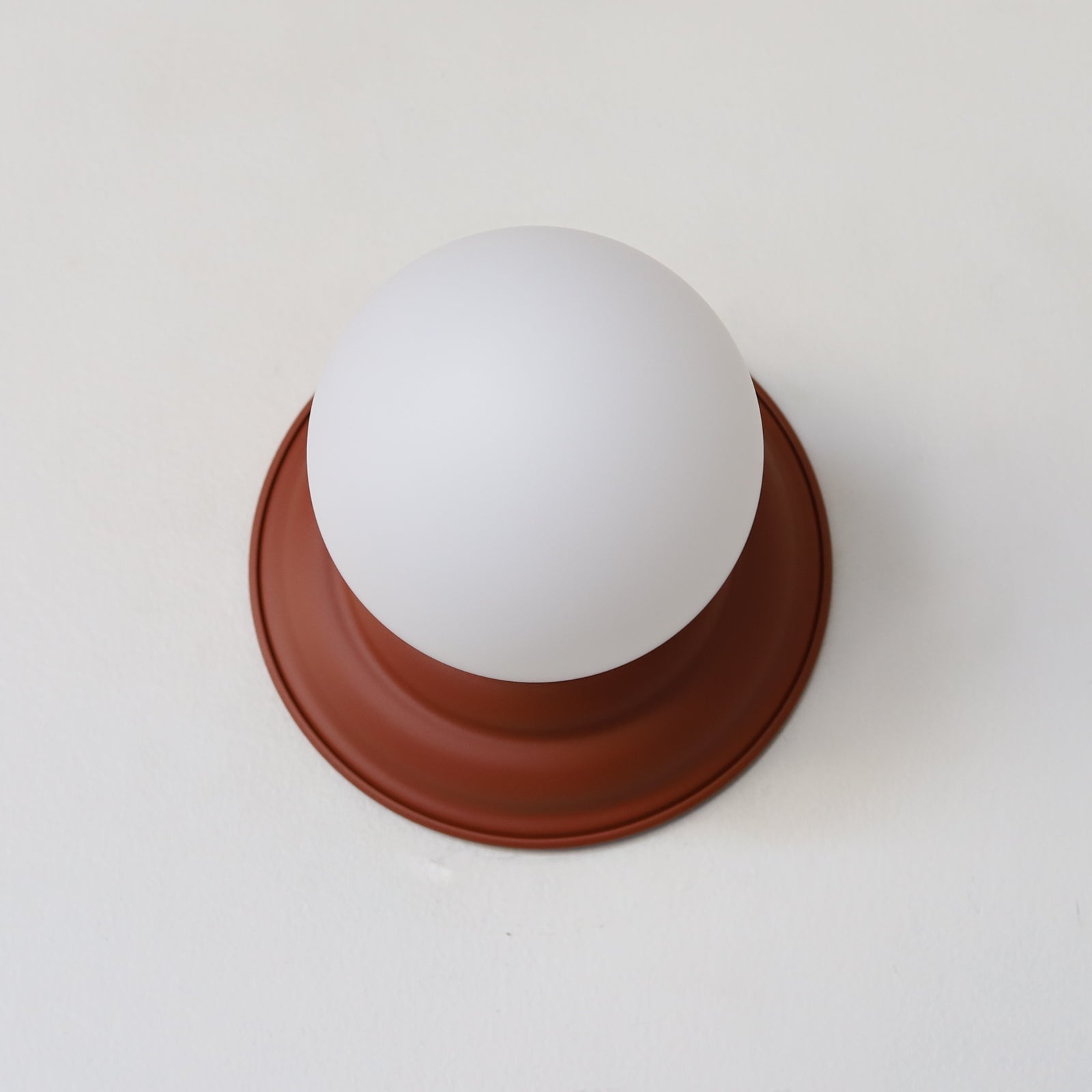 Retro Flushmount Ceiling Light or Wall Sconce - Minimalist Glass Globe