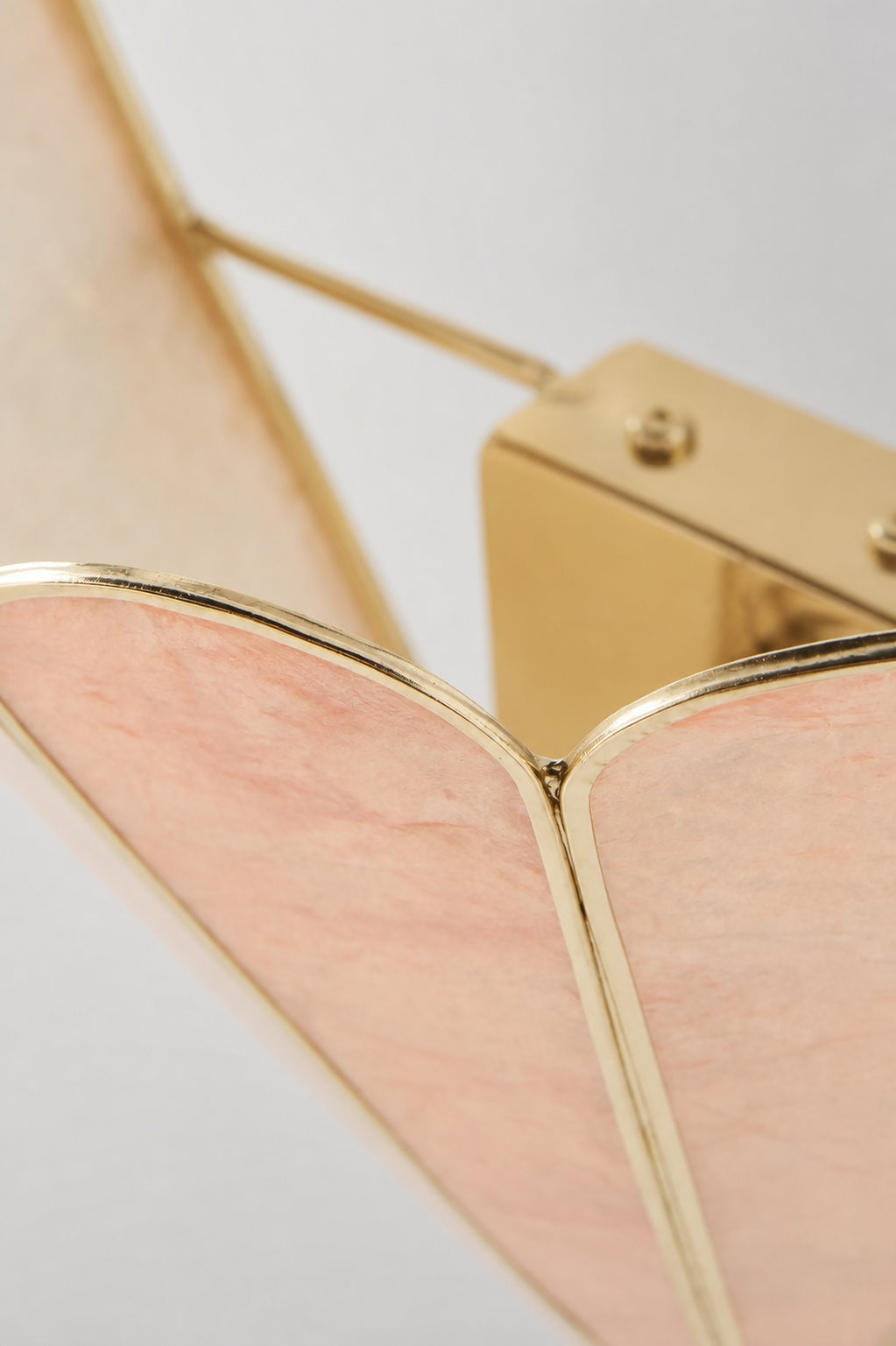Lumica Capiz Faceted Wall Light - Brass & Iron Sconce in Gold Finish
