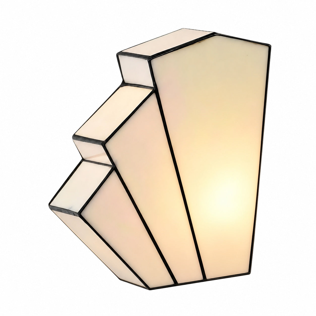 Kelsar Classic Stained Glass Table Lamp – Hand Cut Stained Glass Art Deco Table Lamp for Living Room or Bedroom