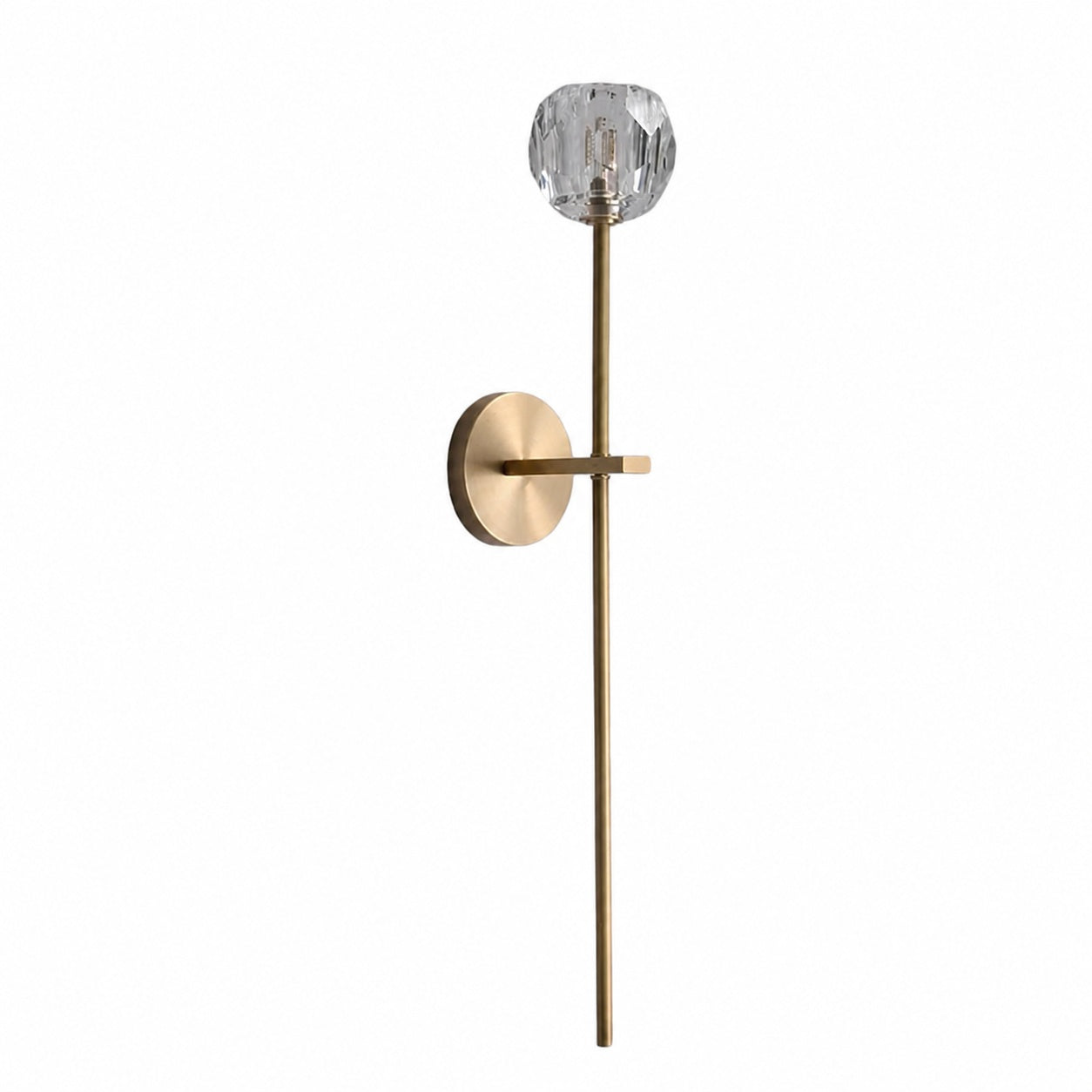 Luxury Crystal Wall Sconce - Brass Frame Modern Wall Light